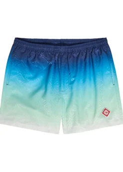 Degradé logo-print shell swim shorts