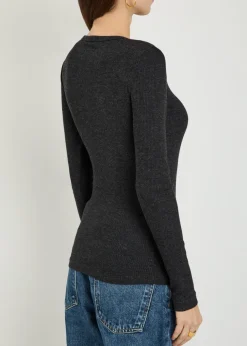 Delphi long sleeve knit top