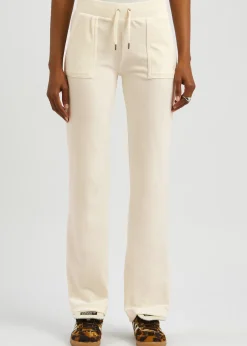 Del Ray logo velour sweatpants