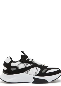 Demivee panelled mesh and suede sneakers