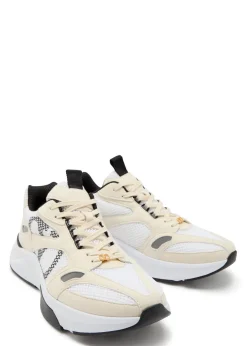 Demivee panelled mesh and suede sneakers