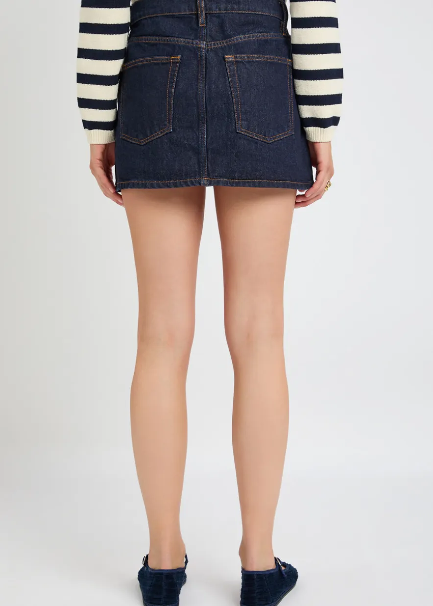 Denim mini skirt