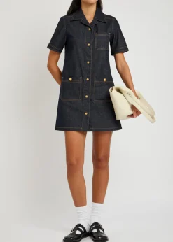Denim shirt dress