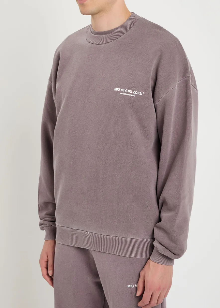Design Studio logo-print cotton-blend sweatshirt