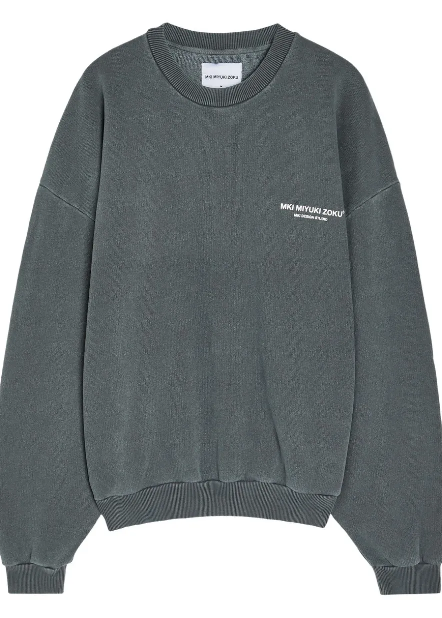 Design Studio logo-print cotton-blend sweatshirt