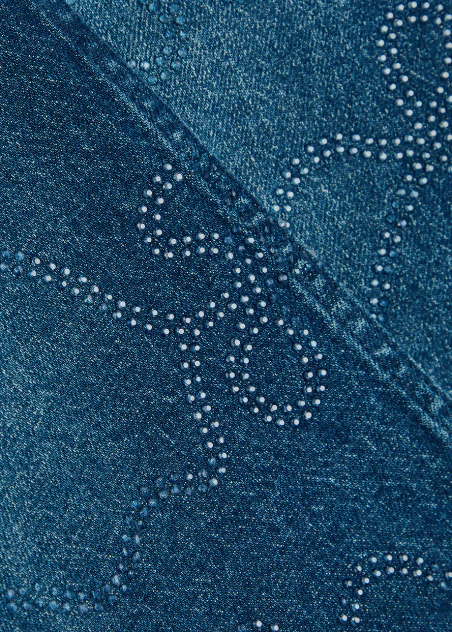 Dessa embellished bow wide-leg jeans