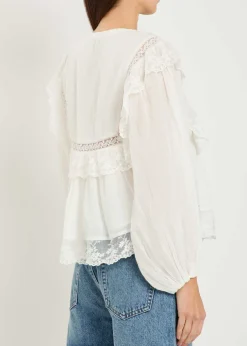Diann embroidered cotton top