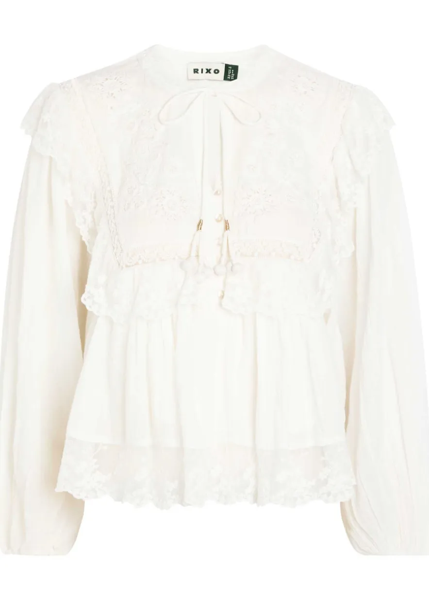 Diann embroidered cotton top