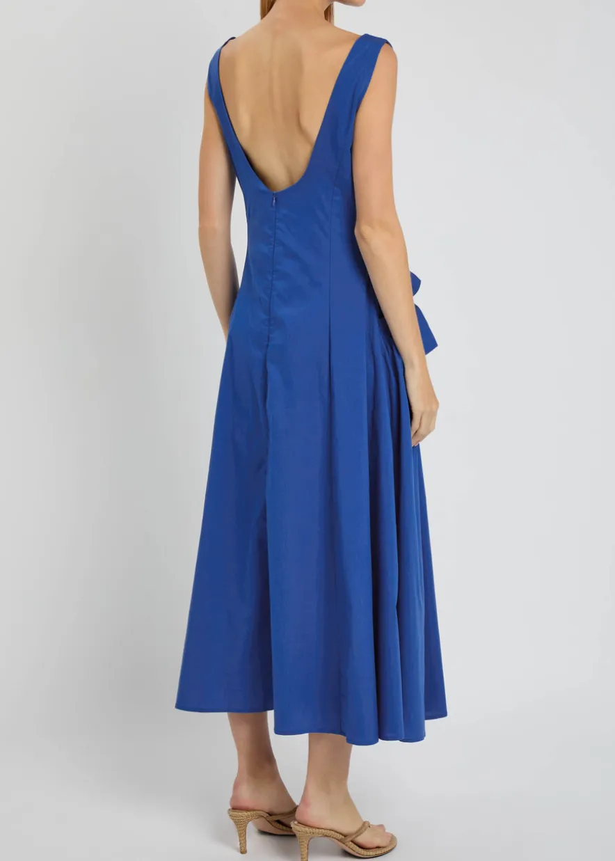 Diary bow-embellished woven midi dress