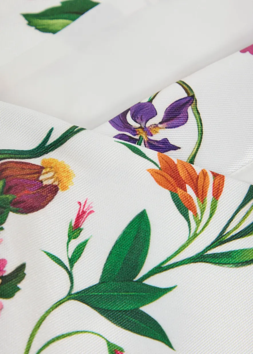 Didi floral-print cropped taffeta top