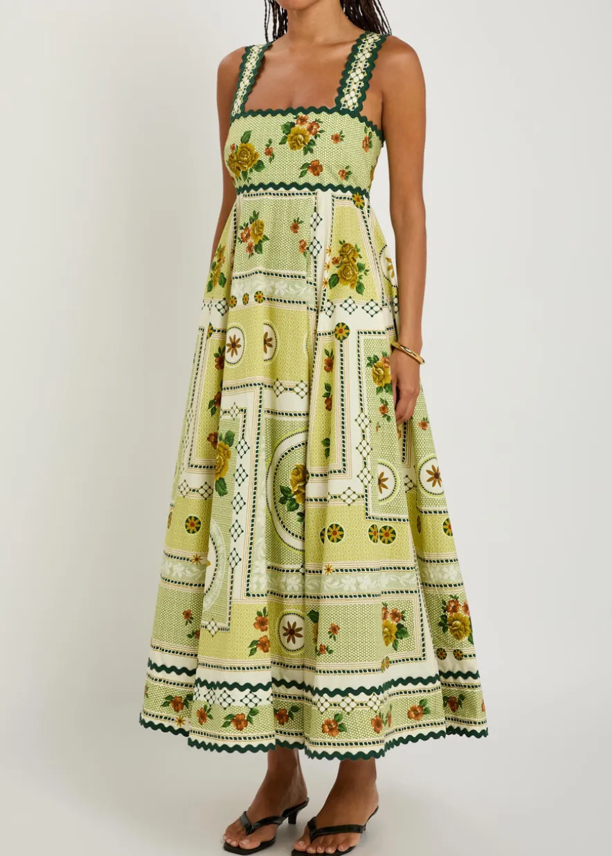 Dixie printed cotton-poplin midi dress