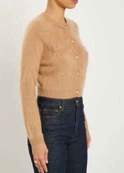 Dollie brushed cashmere-blend cardigan