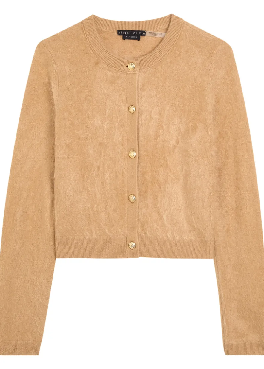 Dollie brushed cashmere-blend cardigan