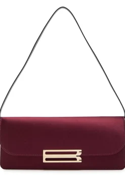 Dorian East-West satin clutch