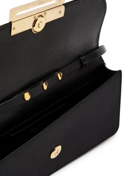 Dorian East-West satin clutch