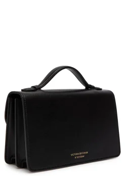 Dorian mini grained-leather top handle bag