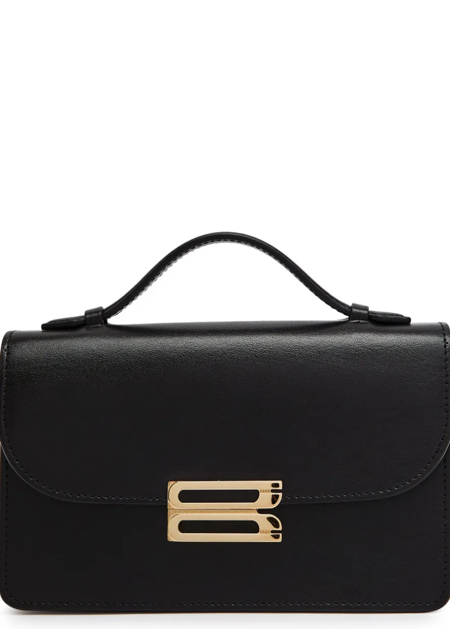 Dorian mini grained-leather top handle bag