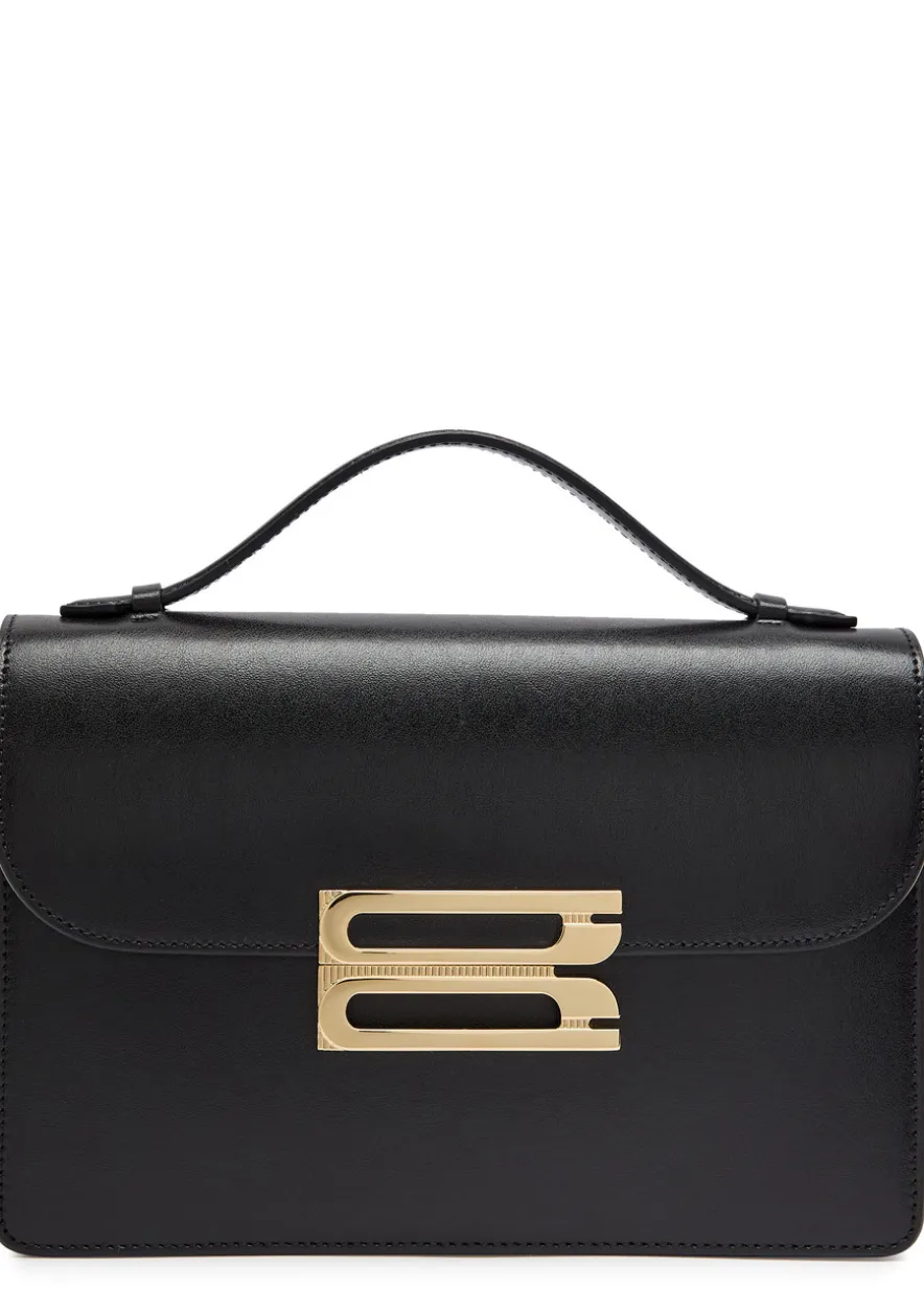 Dorian small grained leather top handle bag
