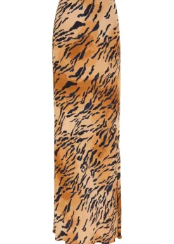 Dorris tiger-print chiffon maxi skirt