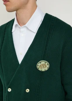 Double-breasted cotton cardigan