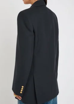 Double-breasted wool blazer
