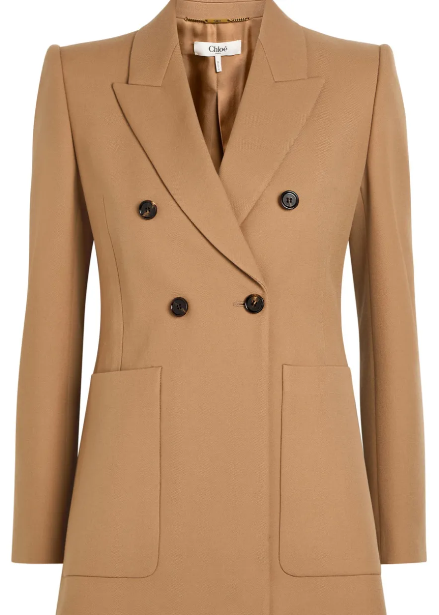 Double-breasted wool blazer