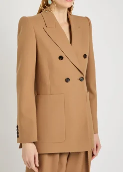 Double-breasted wool blazer