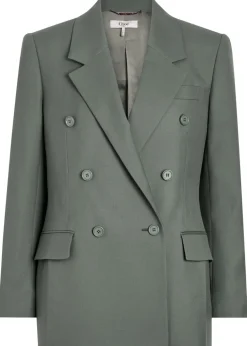 Double-breasted wool blazer