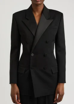 Double-breasted wool blazer
