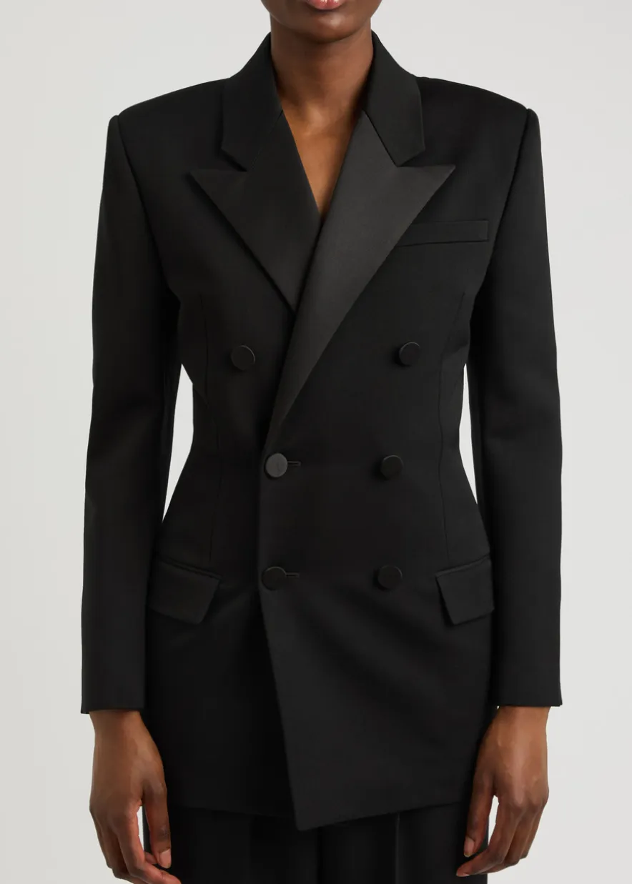 Double-breasted wool blazer