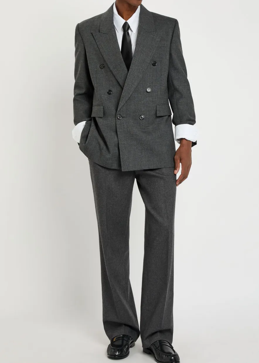 Double-breasted wool blazer