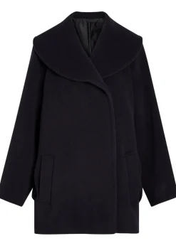 Double-breasted wool coat
