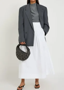Double-breasted woven blazer