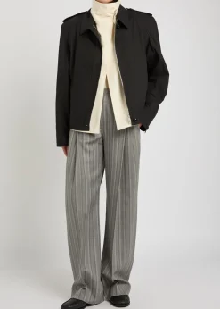 Double-layered cotton-poplin jacket