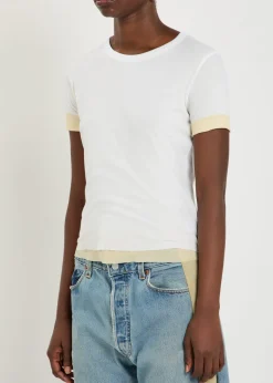 Double-layered cotton T-shirt