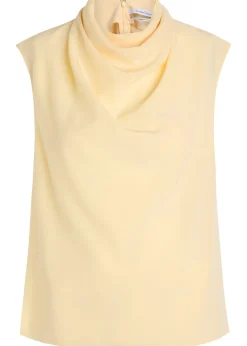 Draped silk top