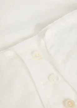 Drawstring straight-leg cotton trousers