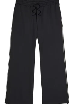 Drawstring twill track pants