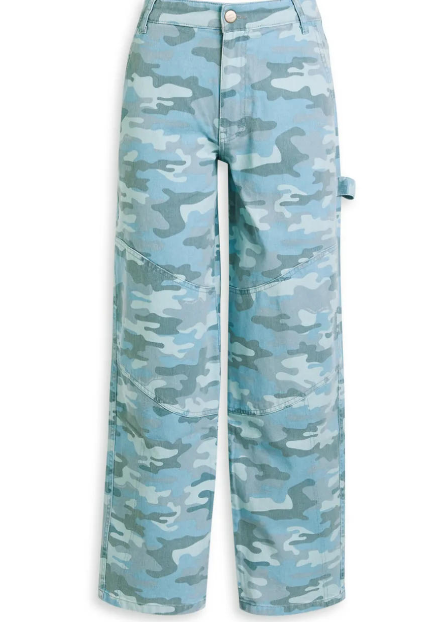 Drew camouflage straight-leg jeans