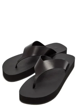 Dune flatform leather sandals