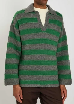 Dune striped cashmere rugby jumper