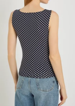 Dusk polka dot jersey top