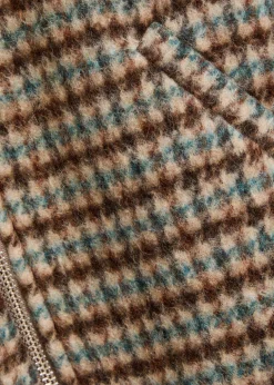 Dutton houndstooth brushed wool-blend jacket