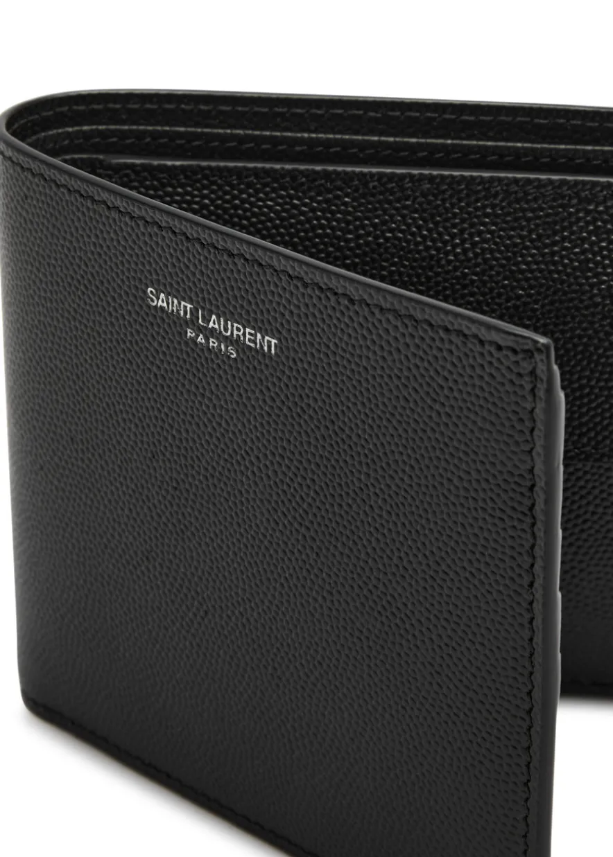 East/West pebbled leather wallet
