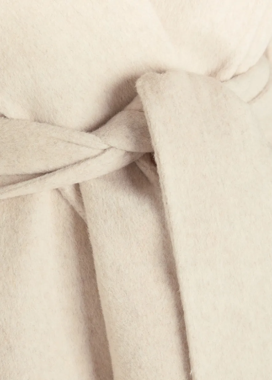 Edgemere belted wool-blend coat