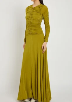 Eira ruched stretch-jersey maxi dress