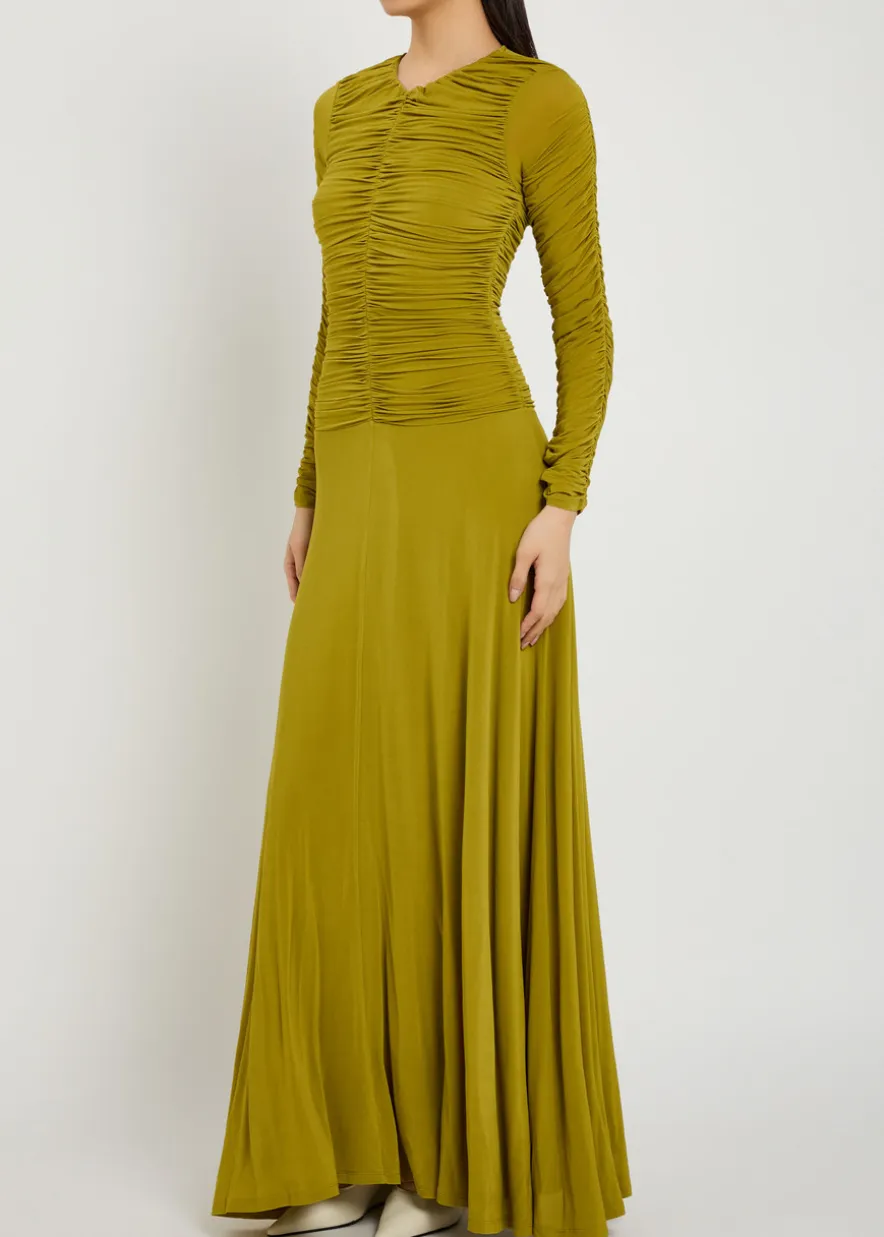 Eira ruched stretch-jersey maxi dress