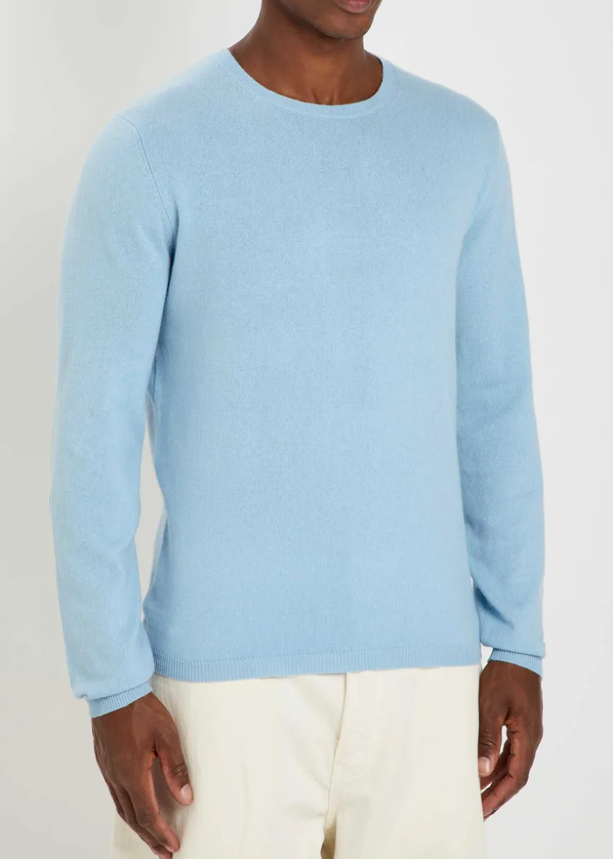 Elbow patch cotton and cashmere-blend jumper