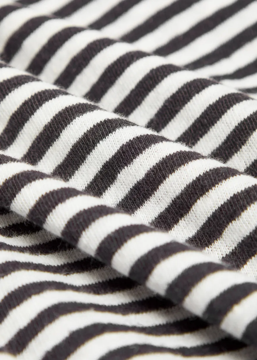 Elden striped cotton and linen-blend T-shirt