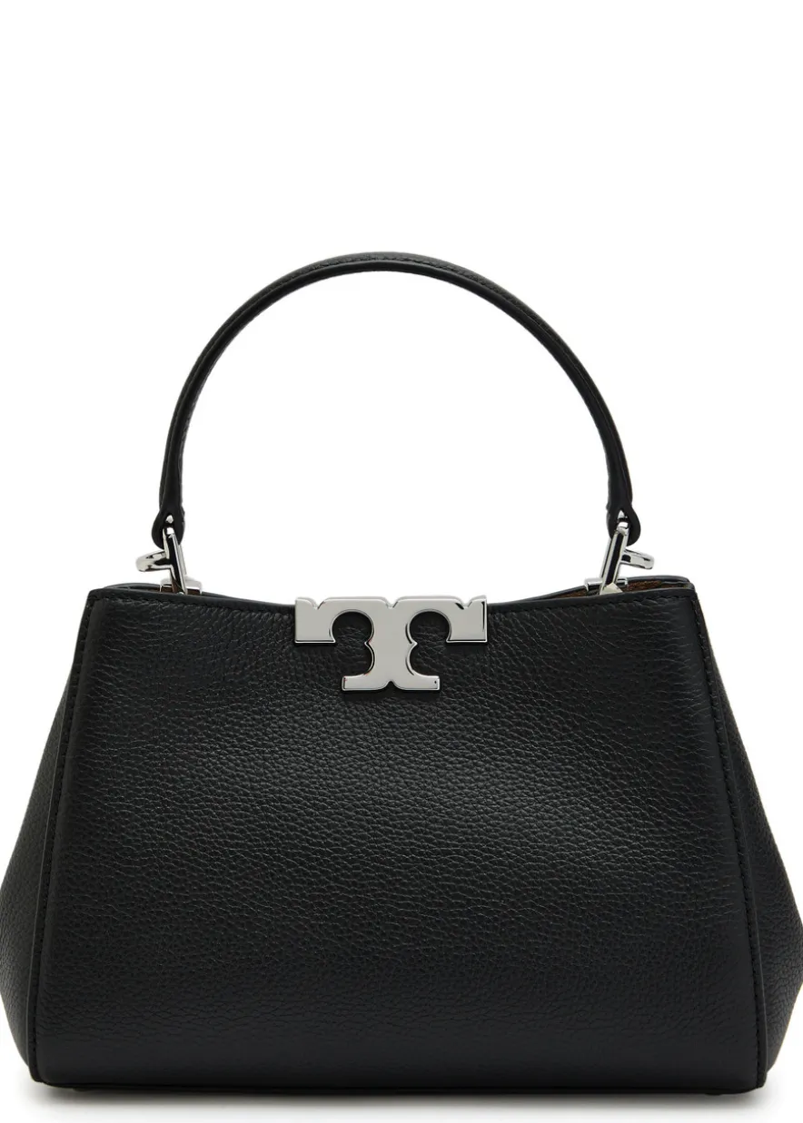 Eleanor mini T-logo grained leather top handle bag